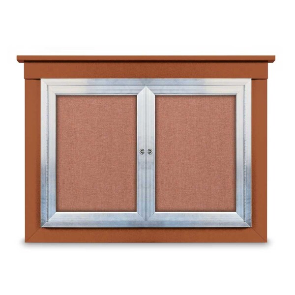 United Visual Products 18"x24" 1-Door Enclosed Letterboard, Burgundy Vinyl/Lt Oak UV2620O-LTOAK-BURGUNVL - main